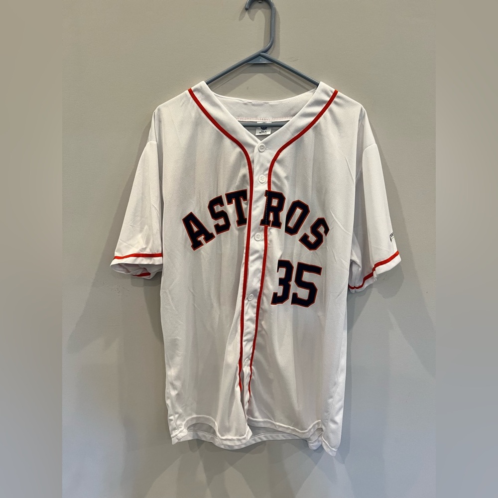 Astros verlander jersey size xl. Woodforest promo shirt. New.